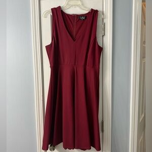 Lulu's Maroon Red Sleeveless Midi Dress